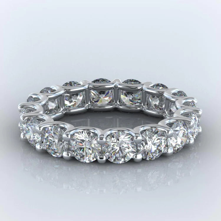 4,80 Karat runder Echt Diamant Eternity Ehering