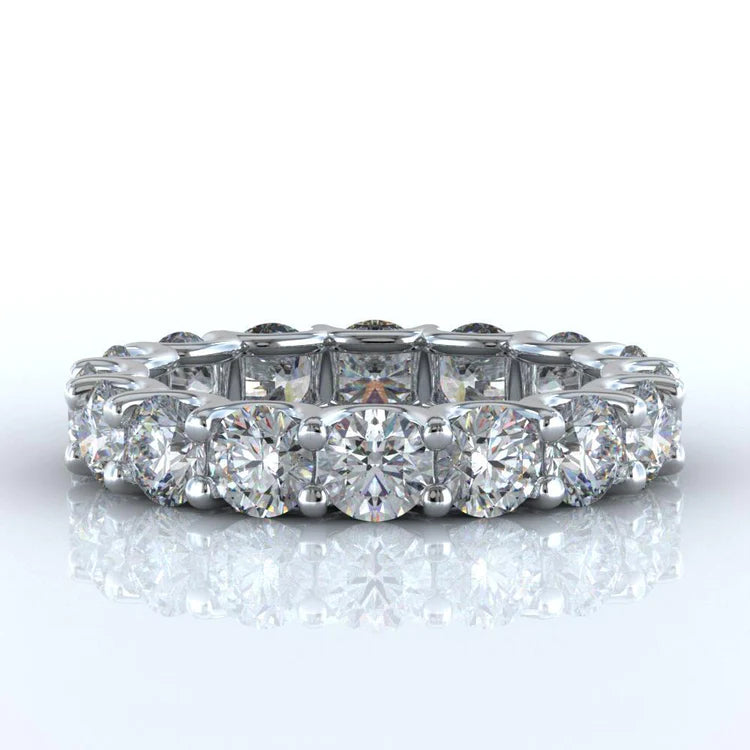 4,80 Karat runder Echt Diamant Eternity Ehering Schmuck