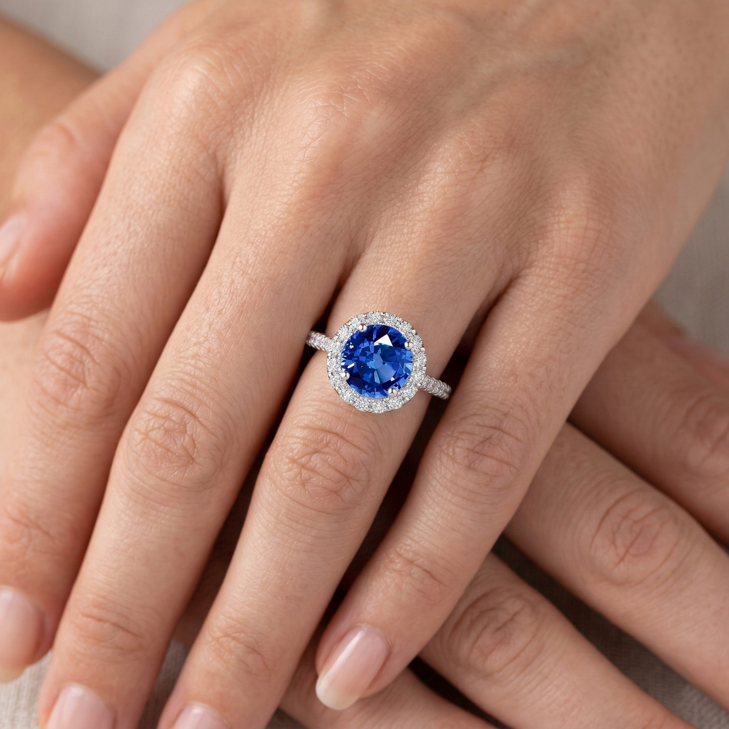 echter round diamant 2.50Karat ring mit Diamantbesatz