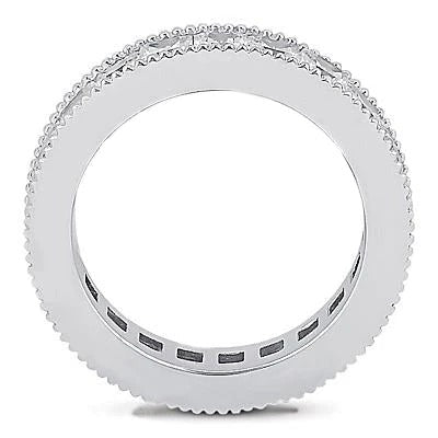 4.40 Karat Princess Echt Diamant Eternity Ehering