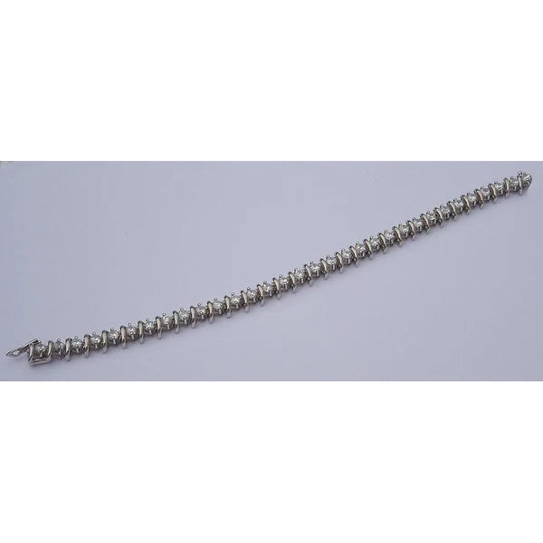 4.50 Karat Echt Diamant Tennisarmband Schmuck Antik-Stil S Link