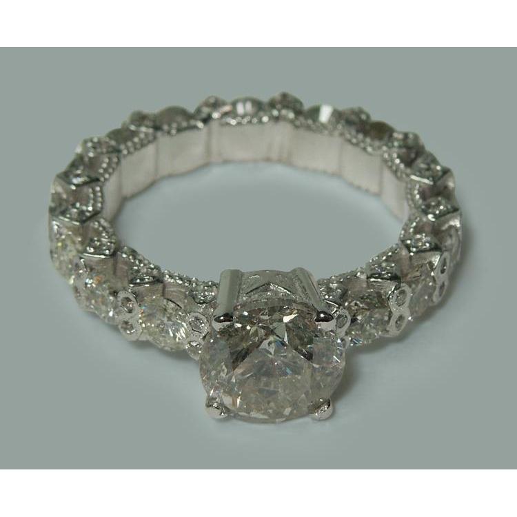 4.90 ct Echt Diamant-Jubiläumsring mit Akzenten Damenschmuck