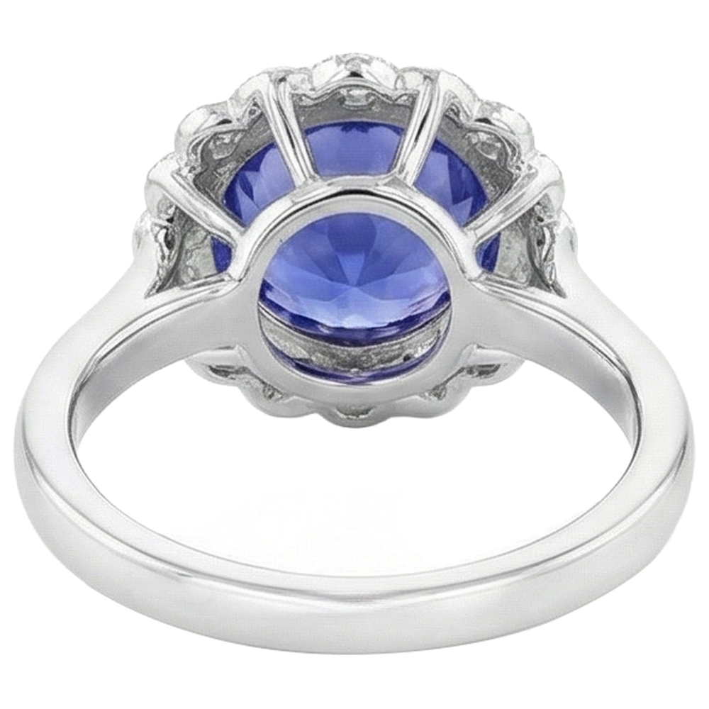 echter round diamant 5.00Karat ring auf Weiß