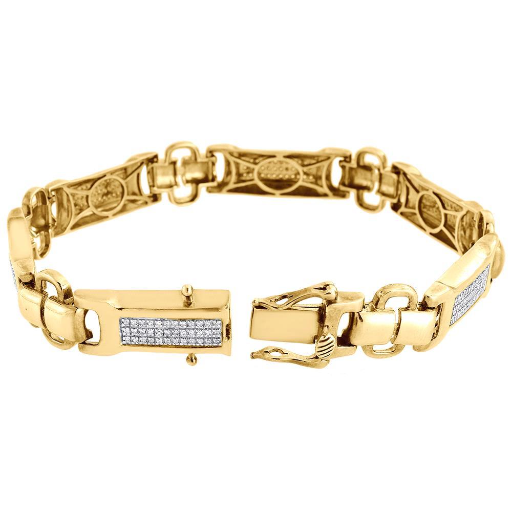 5 Karat Princess Cut Echt Diamant Armband Herren Schmuck
