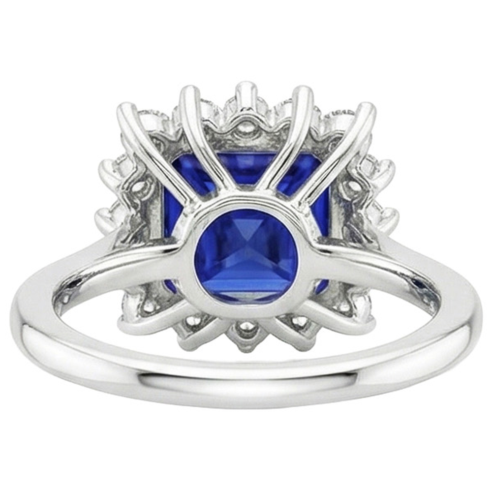 echter round diamant 5Karat ring Draufsicht