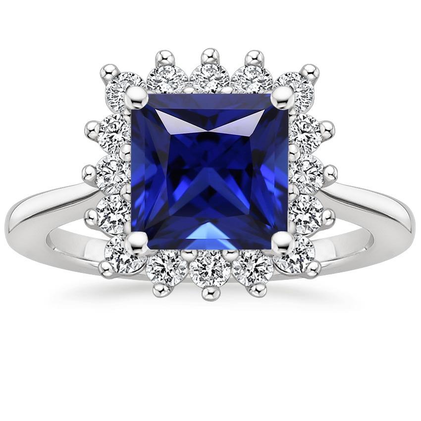 5 Karat Saphir-Halo-Verlobungsring