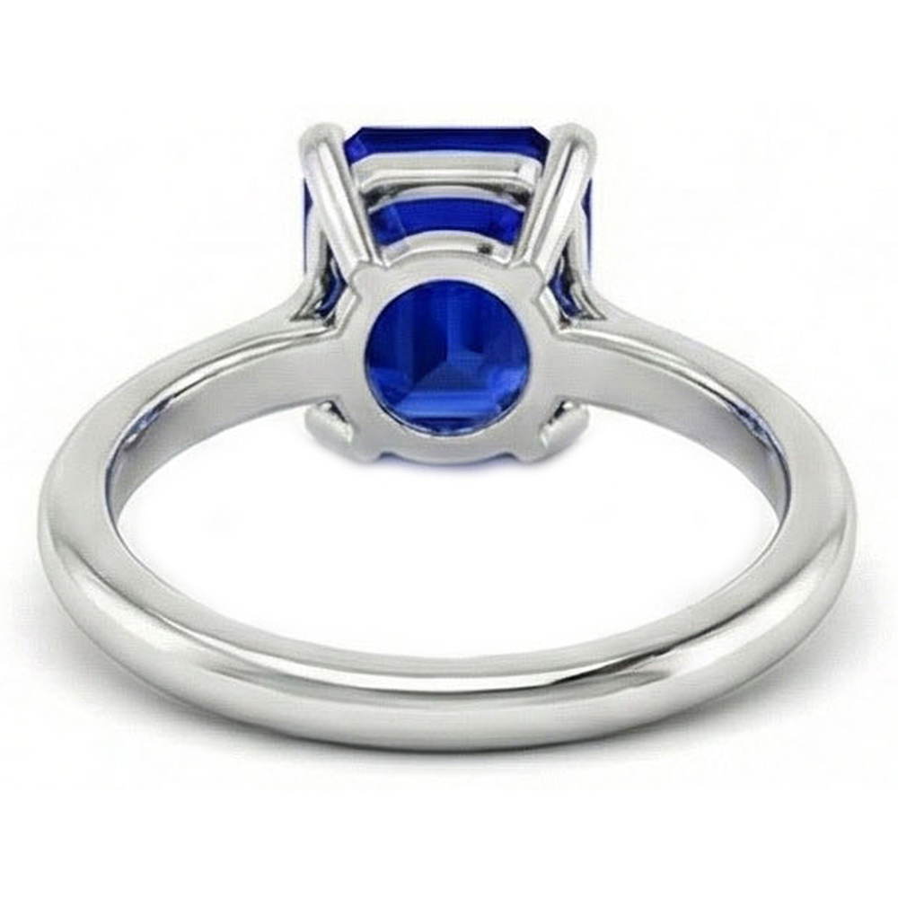 5 Karat tiefblauer Saphir-Verlobungsring
