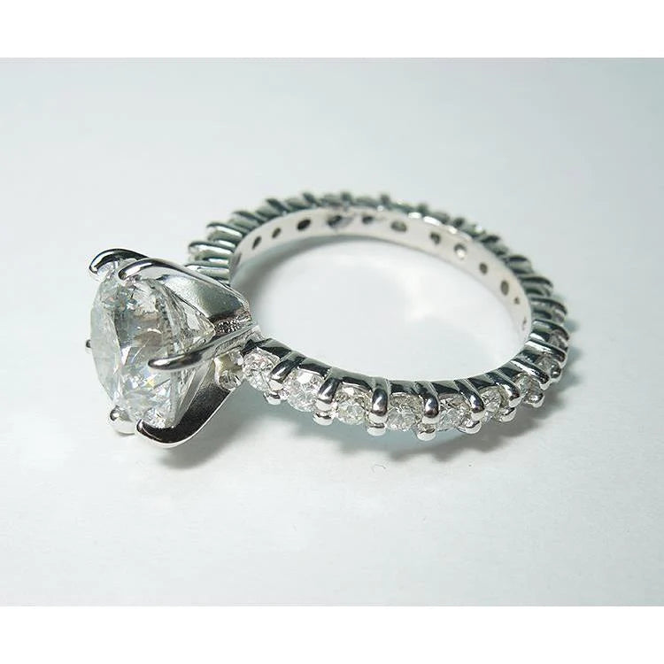5,26 Karat Natürlich Diamant Eternity Verlobungsring Weißgold