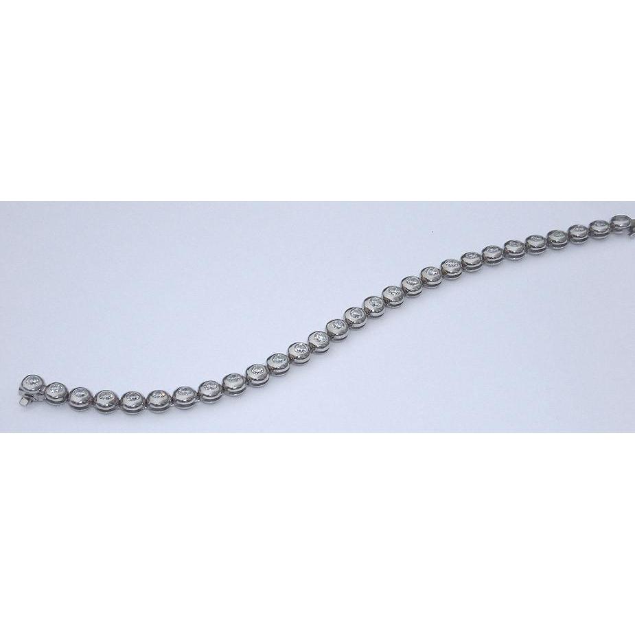 5,60 Karat Echt Diamant Tennisarmband vs Full Bezel Neu