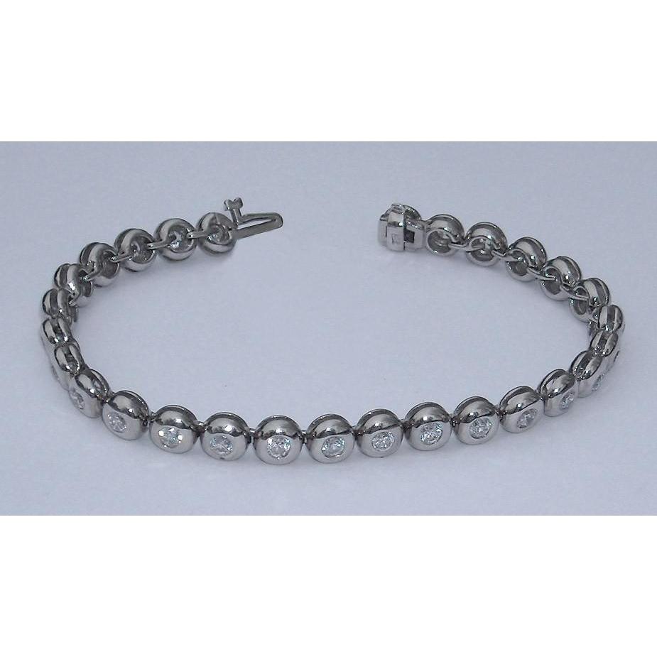 5,60 Karat Echt Diamant Tennisarmband vs Full Bezel Neu