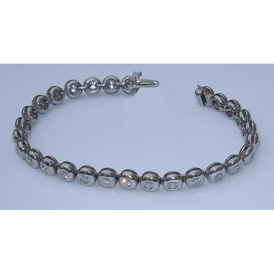 5,60 Karat Echt Diamant Tennisarmband vs Full Bezel Neu