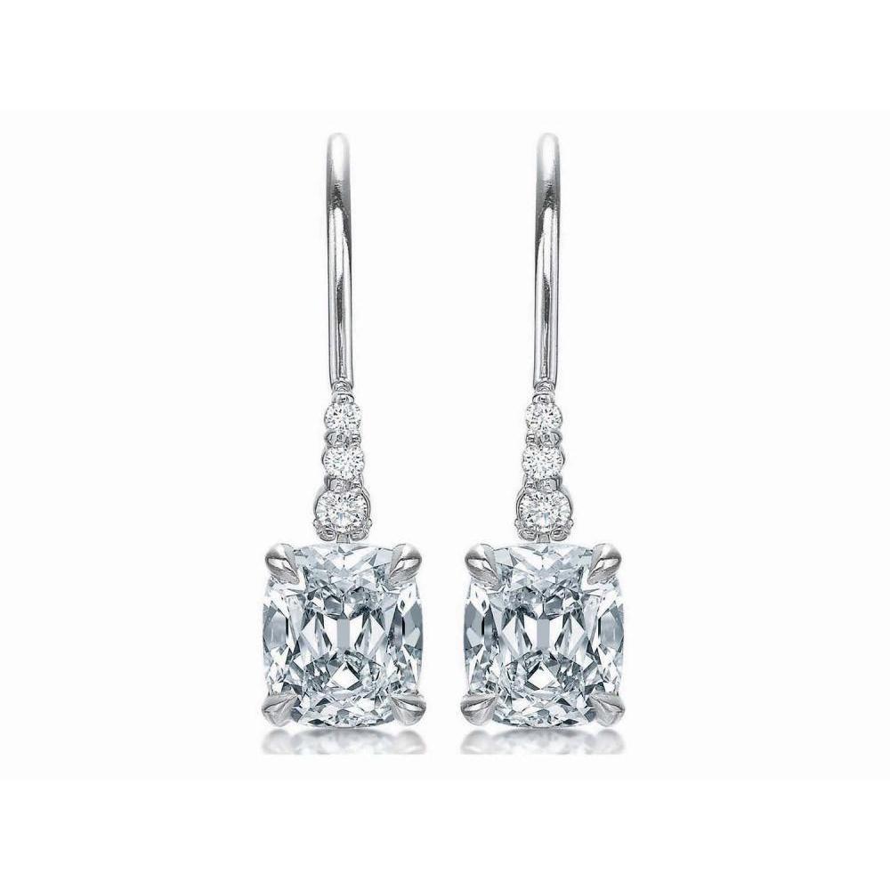 5.00 Karat Krappenset Sparkling Echt Diamants Ohrhänger Weißgold