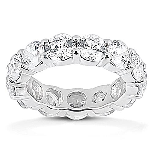 5.85 Karat Damen Echt Diamant Eternity Ehering Weißgold 14K