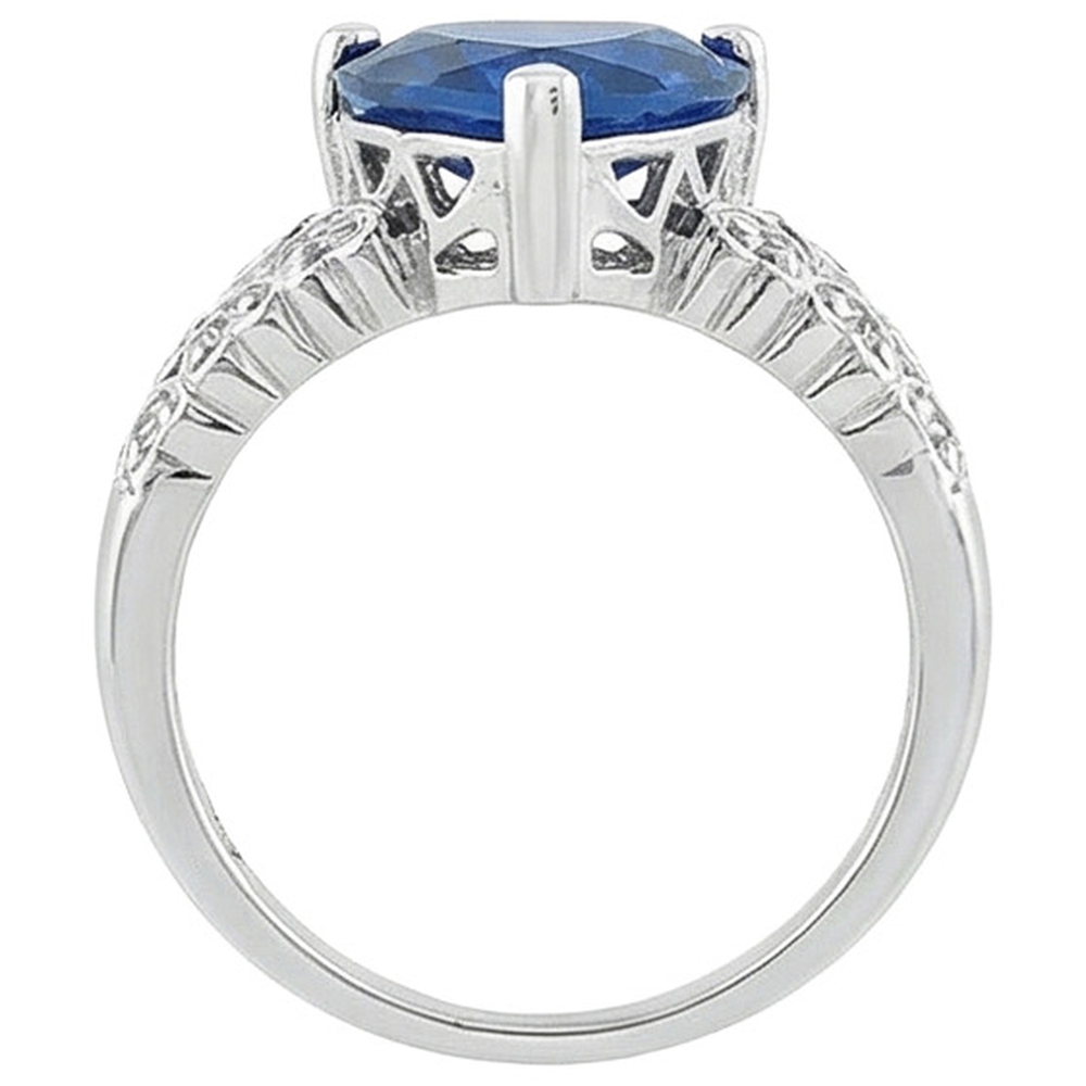 6 Ct Herz-Saphir-Damenring
