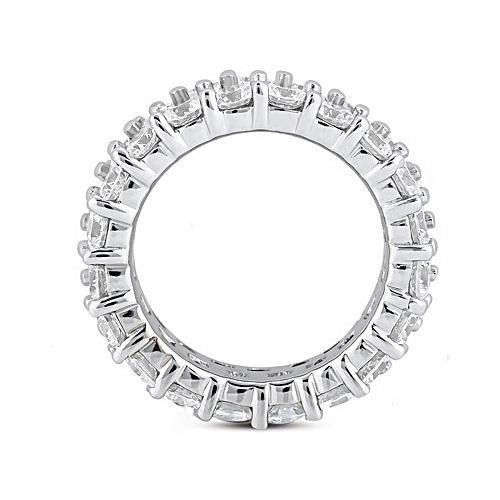 6 Karat Natürlich Diamant Doppelreihiger Weißgold Eternity