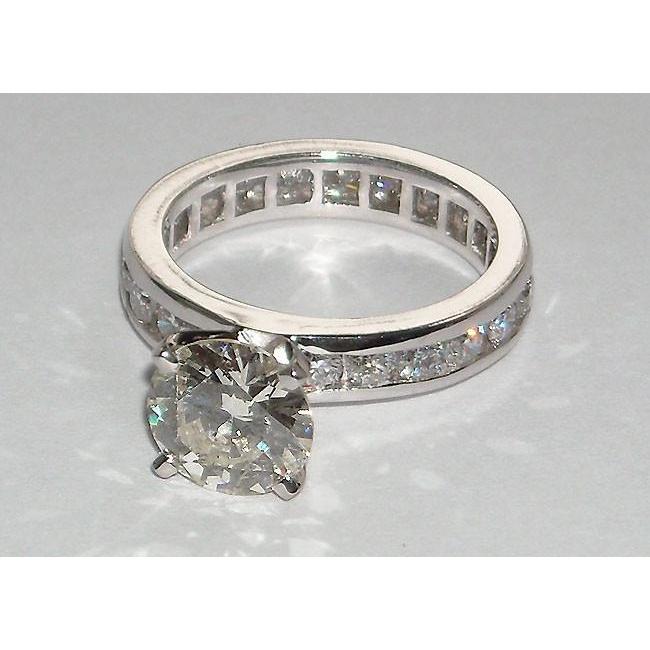 6,01 Karat Echt Diamant-Verlobungsring und Band-Set