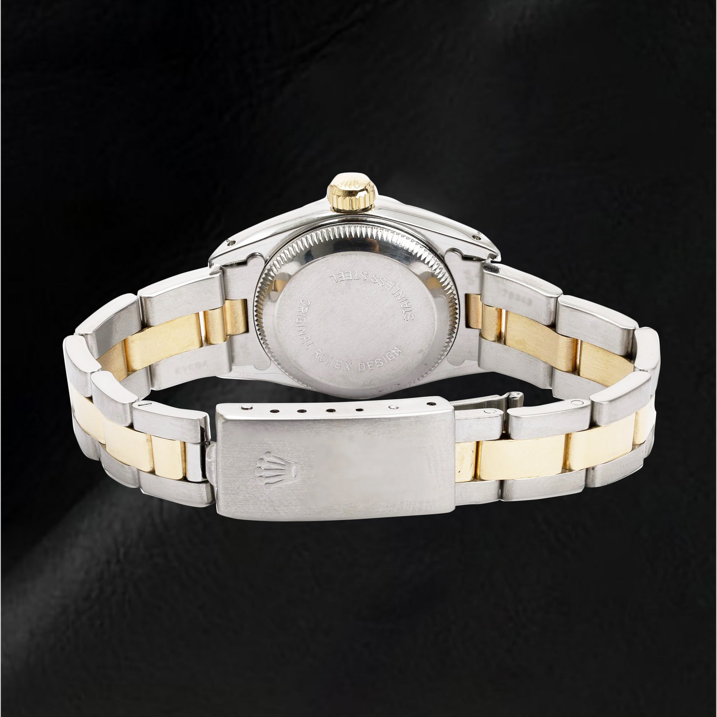 67193 Rolex Oyster Perpetual Damenuhr mit champagnerfarbenem Zifferblatt