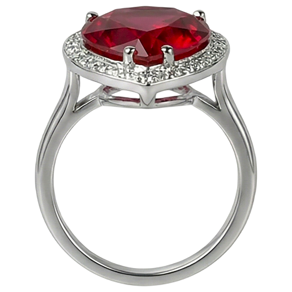 7.25 Kt 14K Gold Schöner Edelstein Ring Roter Rubin Mit Aus der Erde Abgebauter Natürlicher Diamantschmuck