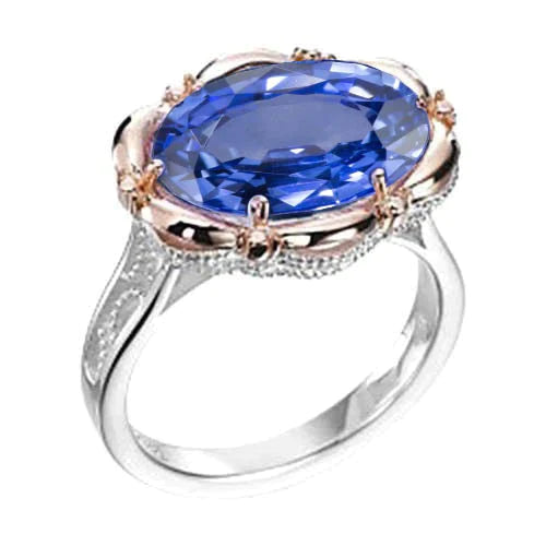 7 Carat zweifarbiger Saphirring