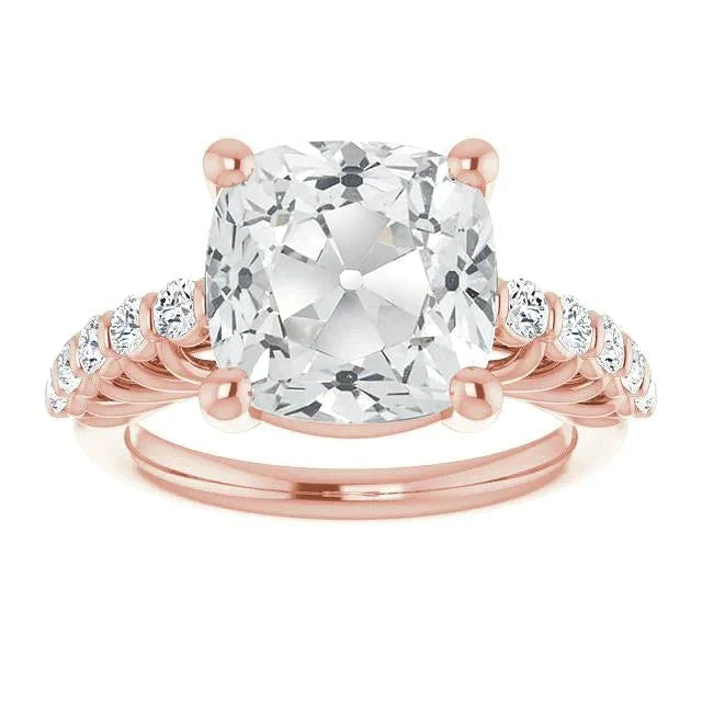 7-Karat-Natürliche Diamantring aus Roségold