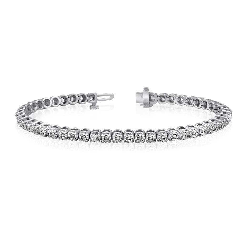 7,20 Karat Rund Schliff Echt Diamant Tennisarmband Weiß Gold Feiner Schmuck