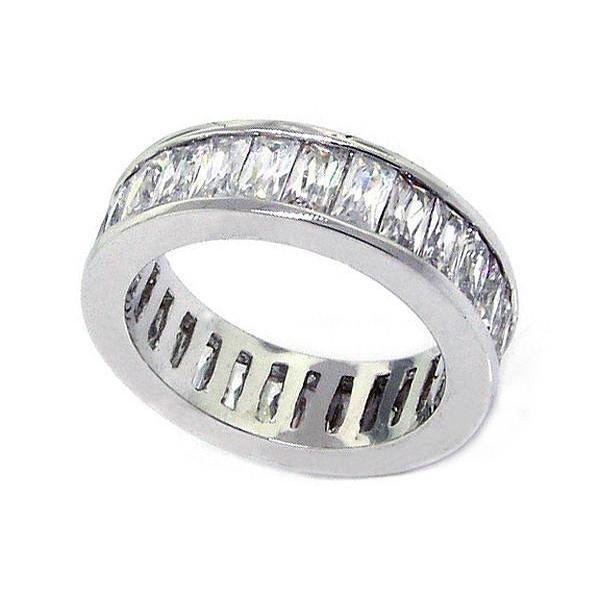 7,50 Karat Kanalset Radiant Cut Echt Diamant Eternity Verlobungsband