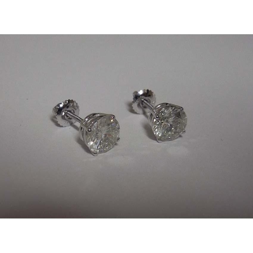 7,60 ct. Ohrstecker mit runden Natürliche Diamanten Platinohrring mit großen Diamanten