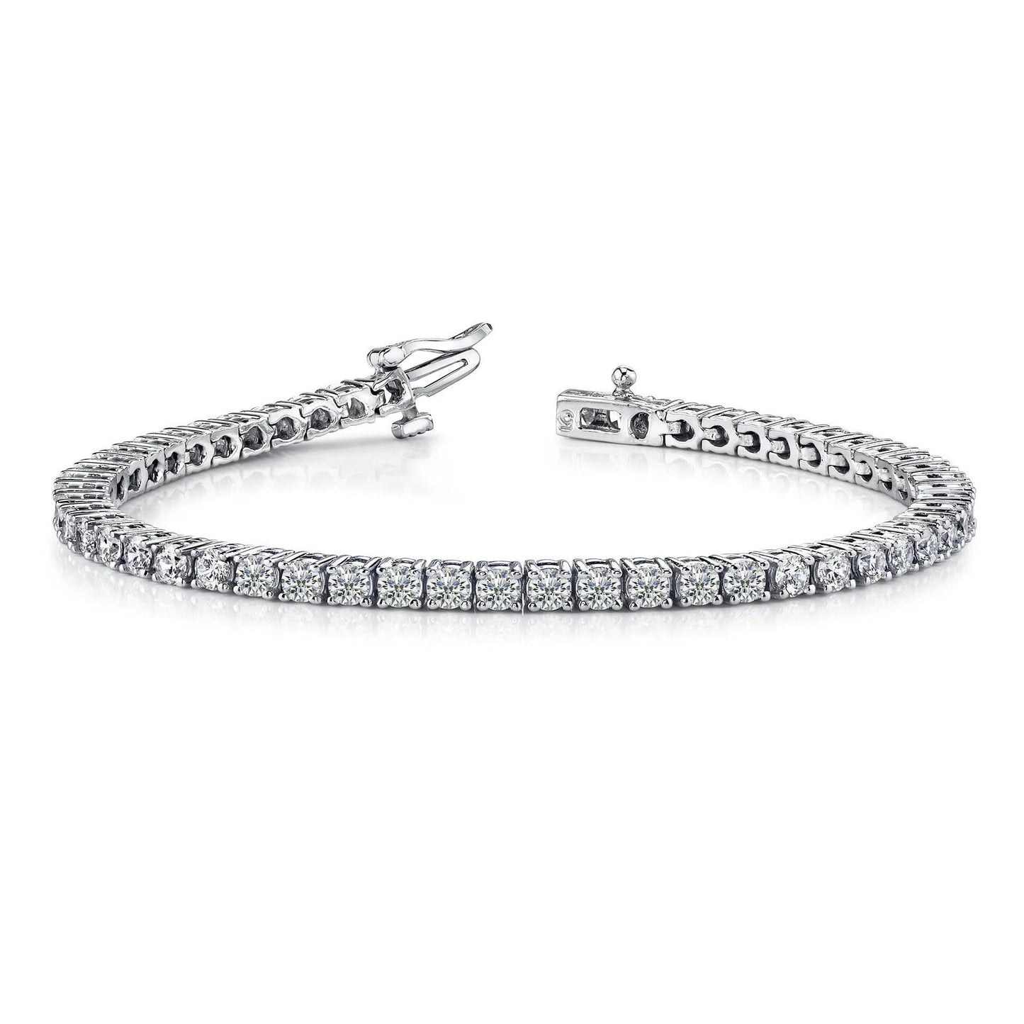 7,80 ct runder Brillantschliff Echt Diamant Tennisarmband Weißgold Schmuck