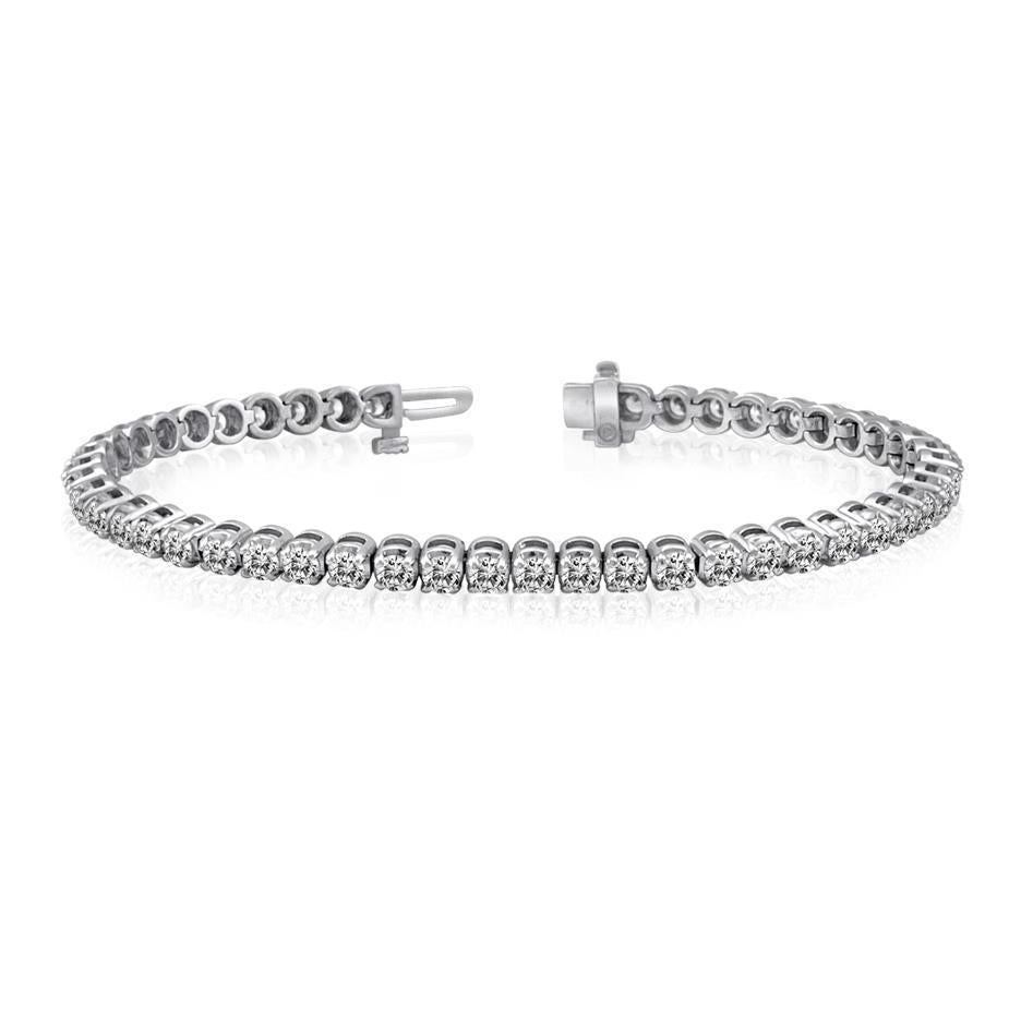 7.20 Karat Echt Runddiamant Tennisarmband Weißgold Schmuck