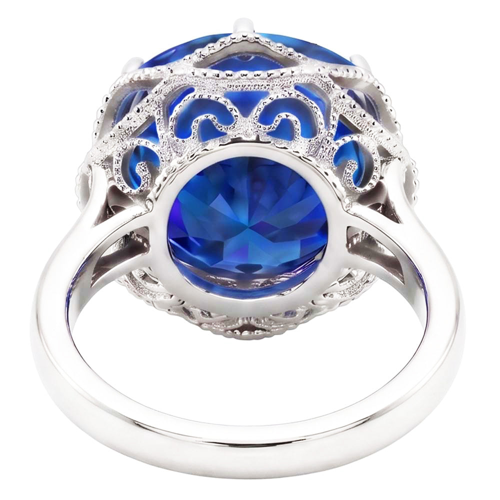 8 Karat Saphir-Milgrain-Verlobungsring