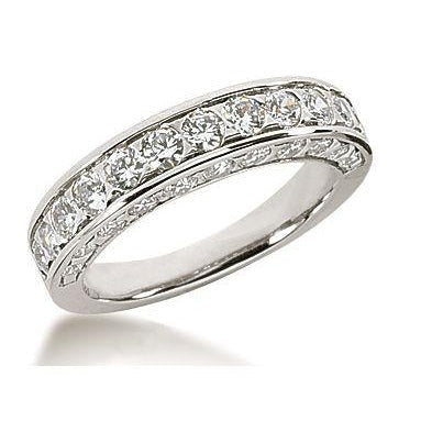 8.51 Karat Echt Aus der Erde Abgebauter Natürlicher Diamant-Verlobungsring-Band-Set Radiant Cut