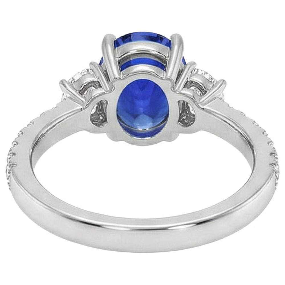 9 Ct Saphir-Ring-Aus der Erde Abgebauter Natürlicher Diamant-Schmuck