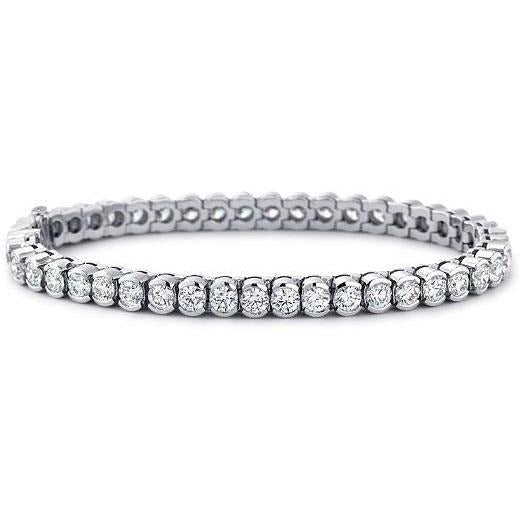 9 Karat Echt Aus der Erde Abgebauter Natürlicher Diamanten Lady Tennis Armband Neu
