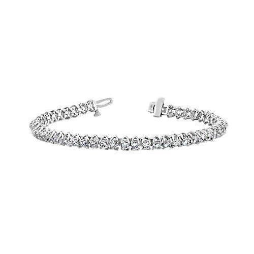 9 Karat Krappenset Echt Diamanten Tennisarmband Diamant Weißgold