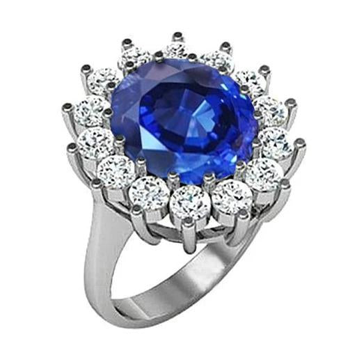 9 Karat Saphir- und Diamant-Verlobungsring1