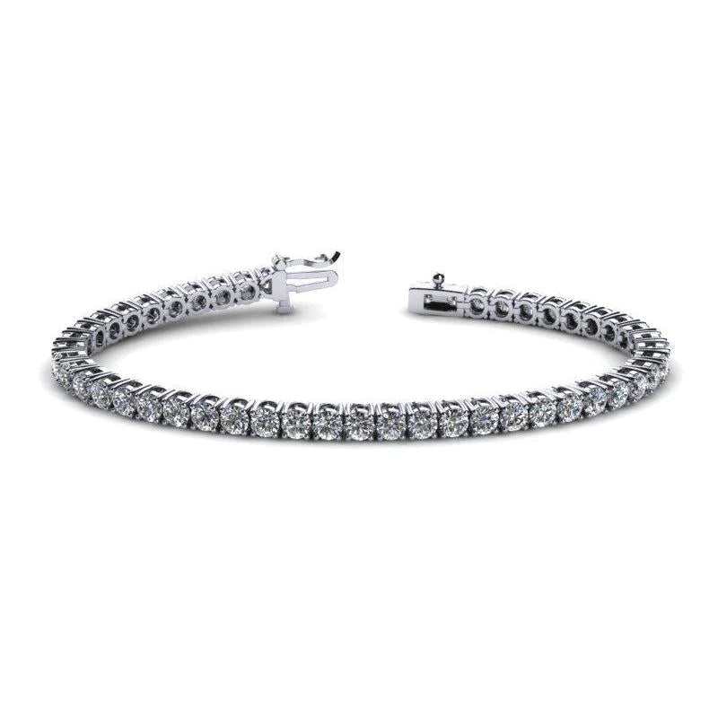 9.60 Karat Damen Echt Diamanten Tennis Armband Weißgold