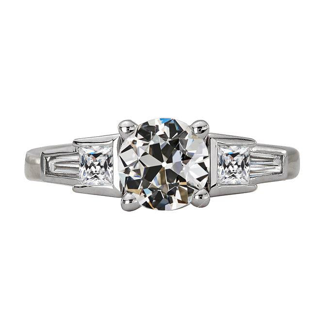Alter Minenschnitt Echt Diamant Ehering 5 Steine Krappen Satz 5 Karat