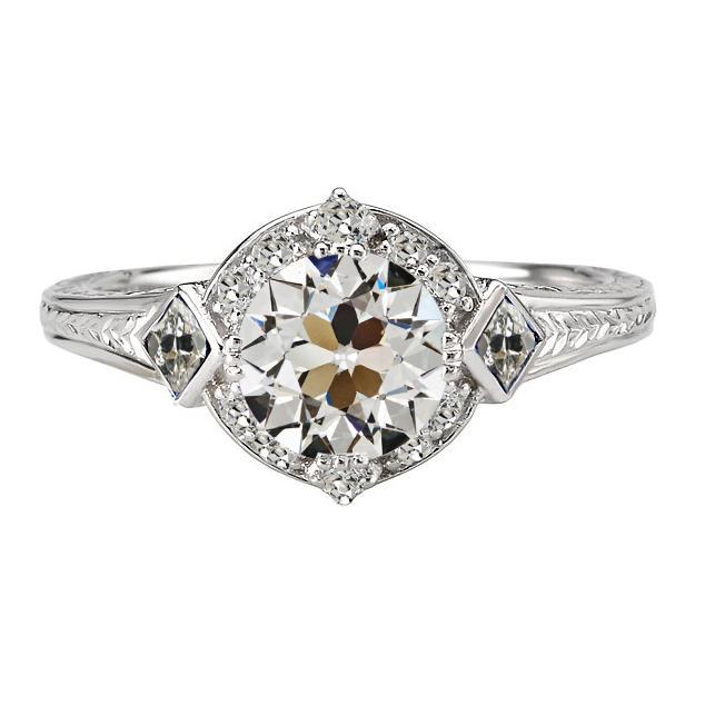 echter round diamant 3.50Karat ring Vorderansicht