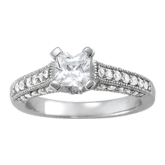 Antiker Stil 1,25 Kt. Echt Diamant-Verlobungsring aus massivem Gold 14K