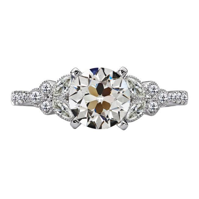 Antikstil Rund & Marquise Altschliff Natürliche Diamant 6 Karat 14K Gold