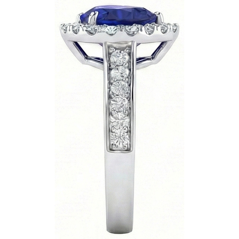 echter round diamant 4Karat ring auf Weiß
