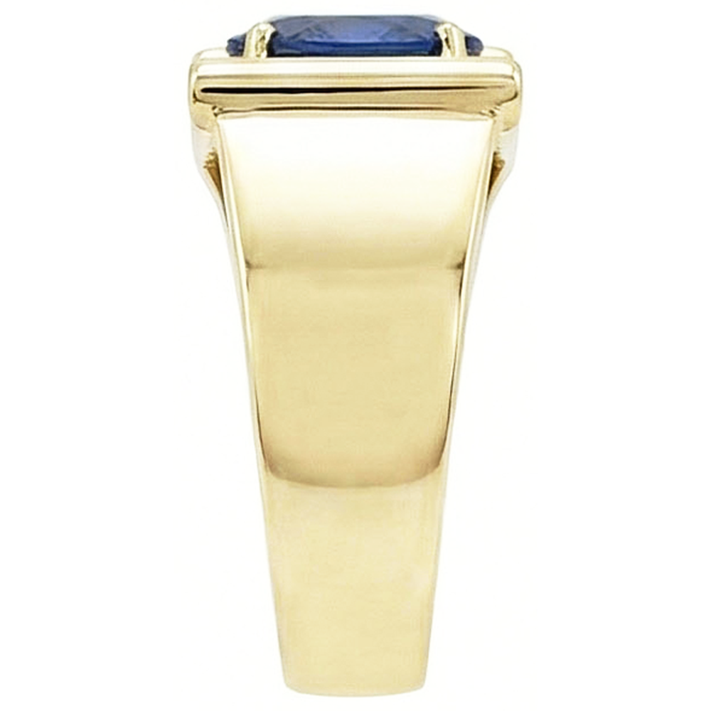 Aus der Erde Abgebauter Natürlicher Diamant Herrenring Ceylon Saphir 2,25 Karat Schmuck Gold 14K