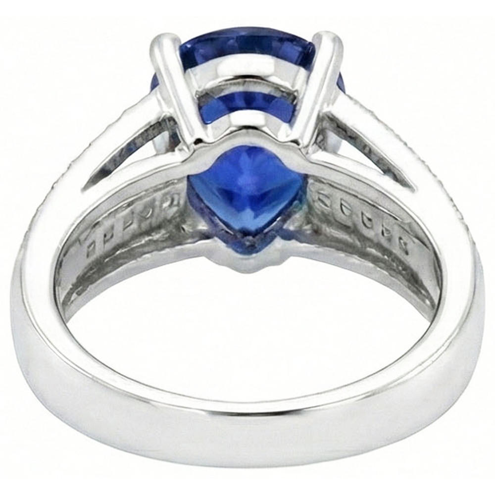 echter baguette diamant 3.50Karat ring Draufsicht