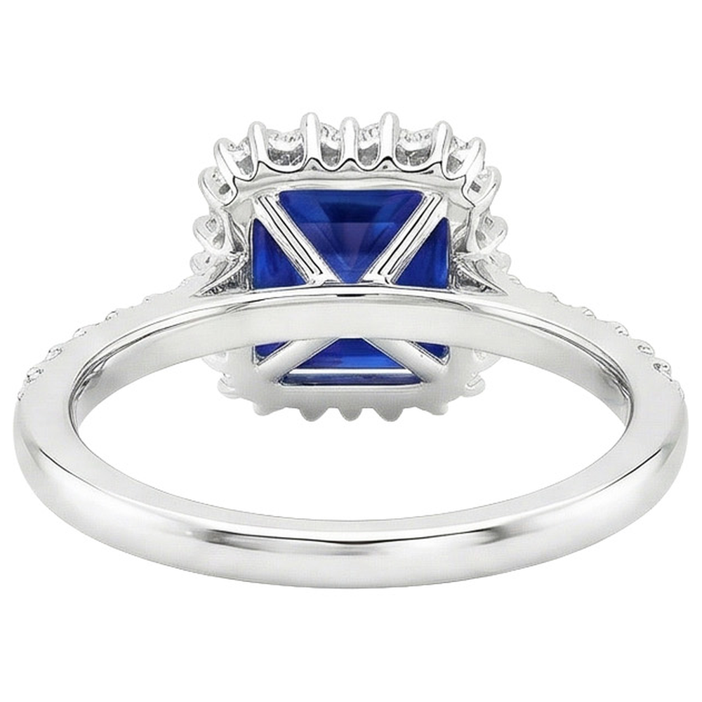 echter round diamant 6.25Karat ring Draufsicht