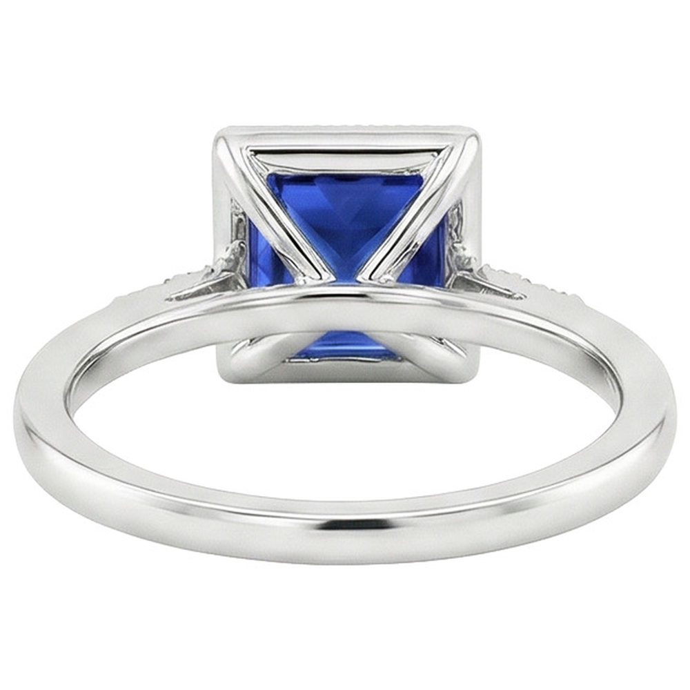 echter round diamant 5.25Karat ring Draufsicht