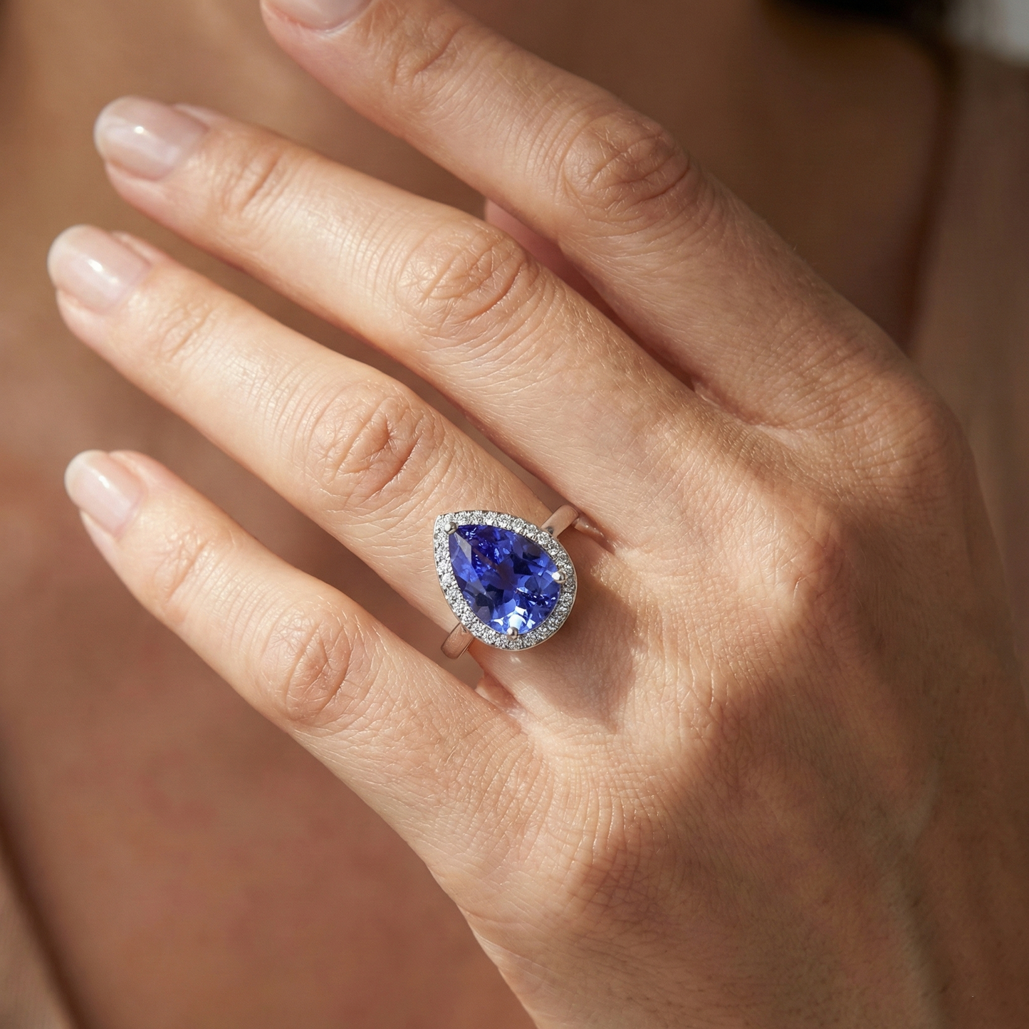 echter round diamant 4Karat ring mit Diamantbesatz