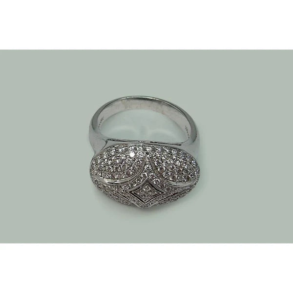 Ausgefallener runder Echt Diamant-Verlobungsring 1,27 Karat Weißgold 14K