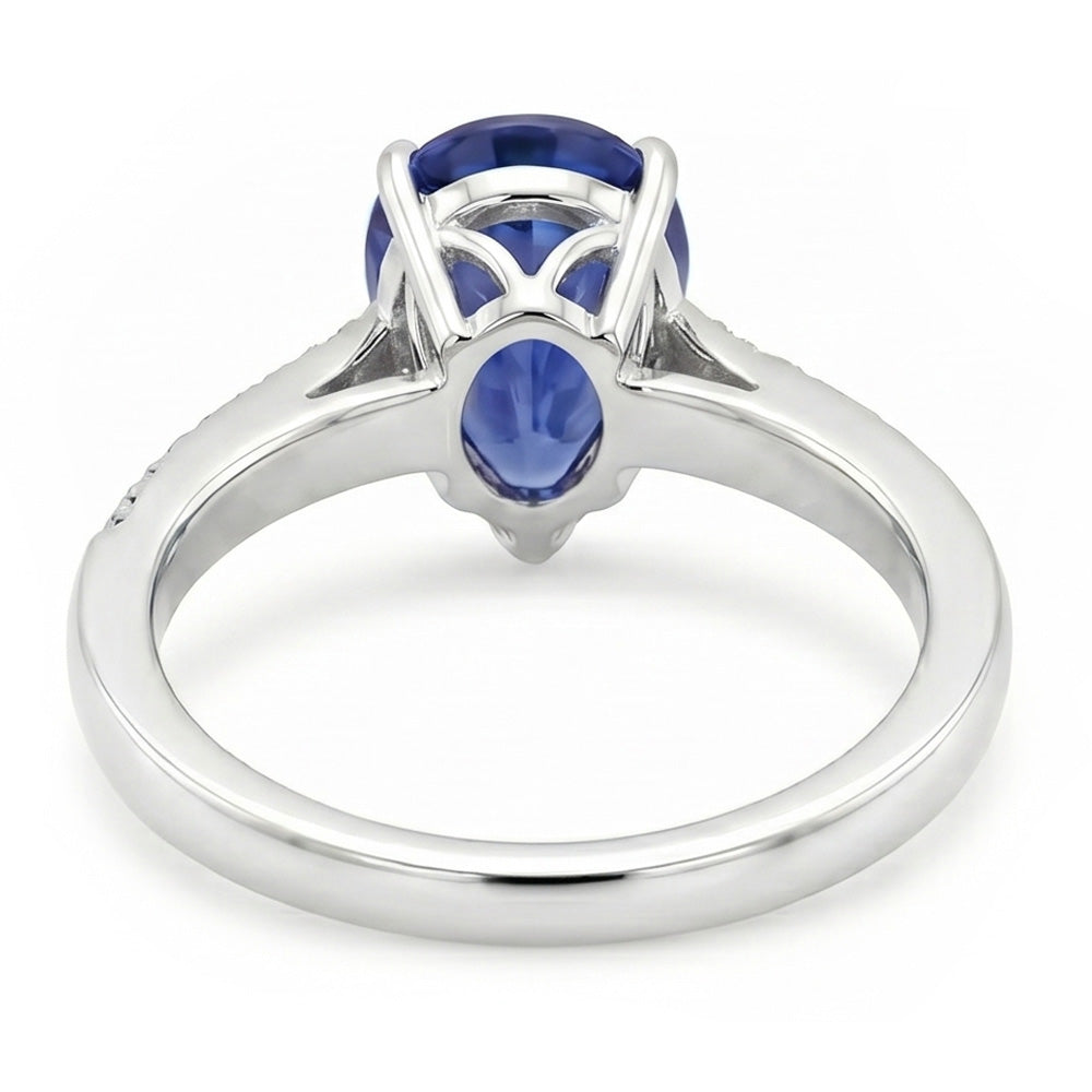 Authentischer Royalblauer Saphir Edelstein-Ring 1,50 Karat – 14K