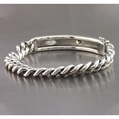 Bar Armband 4,50 Karat Oval, Rund & Marquise Echt Diamant Herrenarmband