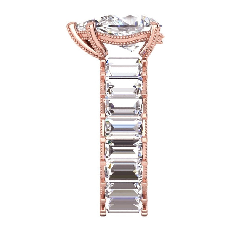 Birne & Baguette Echt Diamantring